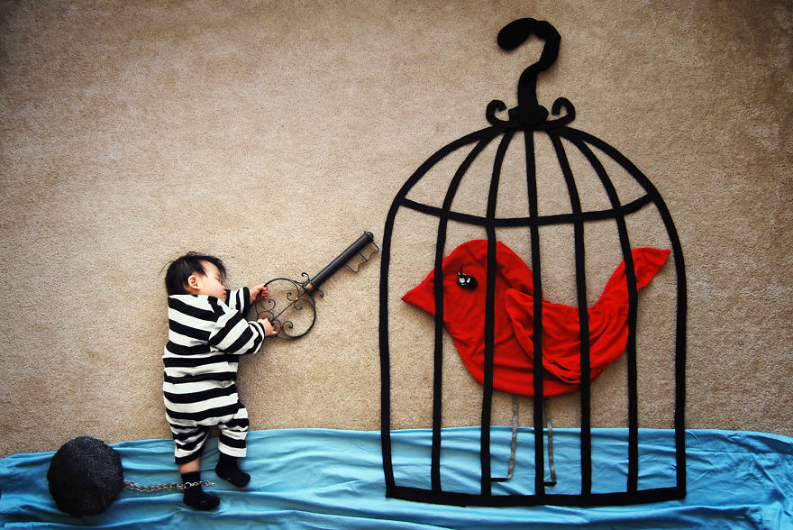 Elle met en scene les reves de ses ptits bouts