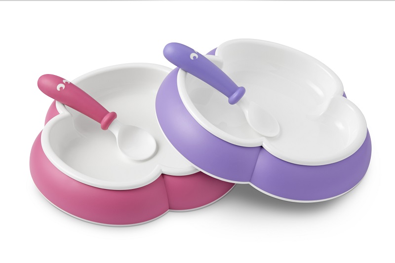 BabyBjorn Plate and spoon RoseMauve