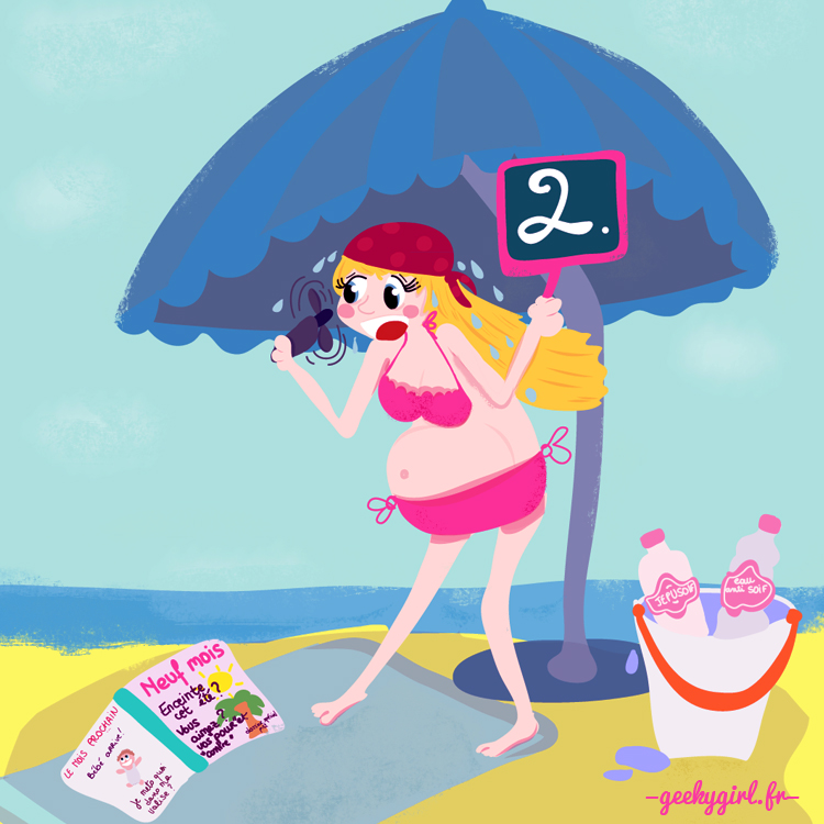 neufmois-vacances-dessin-geeky-girl