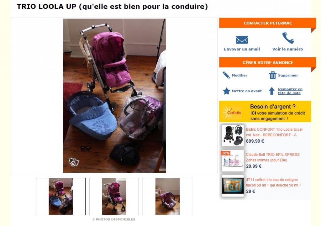 Annonce puericulture drole 1