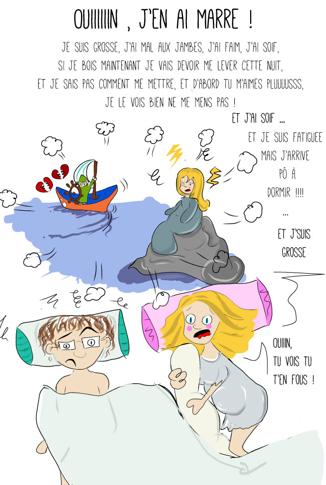 femme enceinte en pleine crise