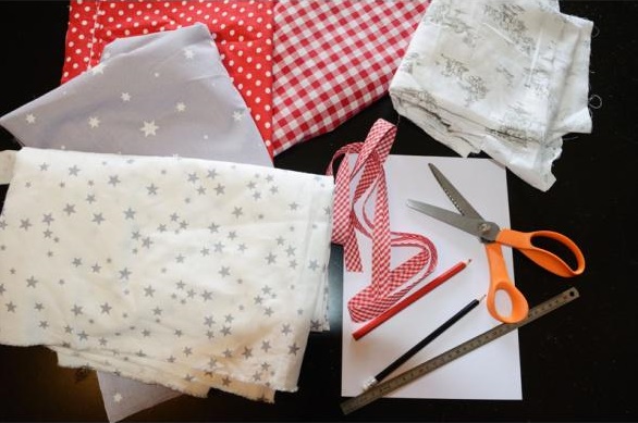 etape 1 diy guirlande fanions