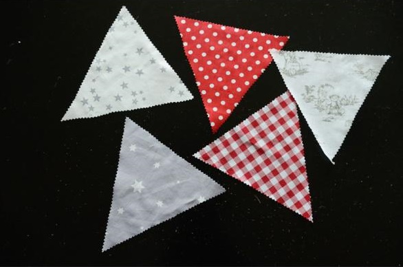 etape 5 diy guirlande fanions