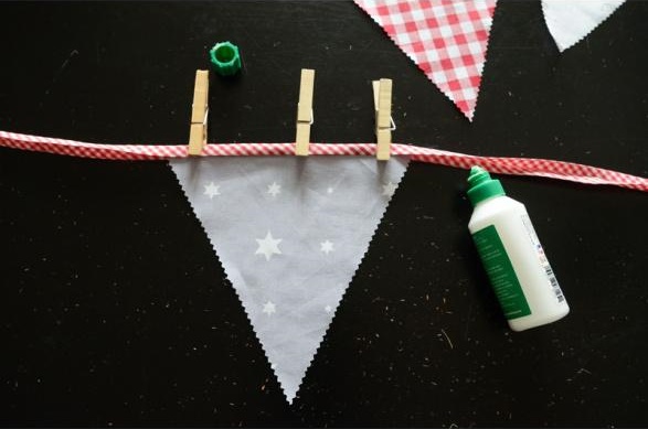 etape 7 diy guirlande fanions