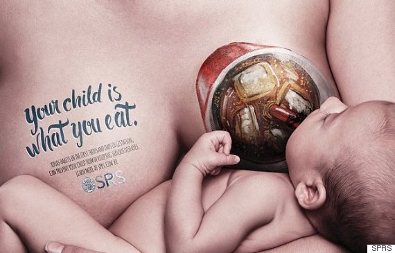 news campagne publicitaire votre enfant est ce que vous mangez 2
