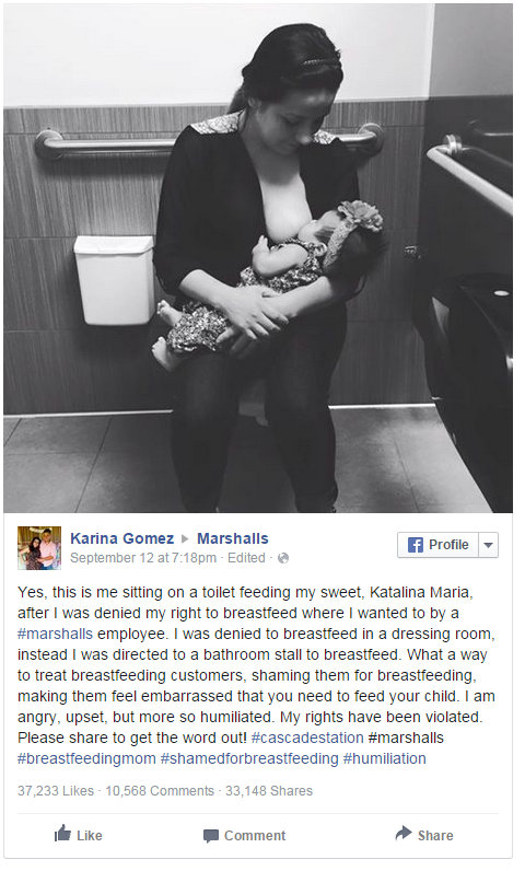 news elle a ete obligee dallaiter dans les toilettes