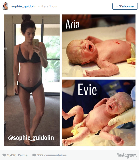 news sophie guidolin a donne naissance a des jumelles 2