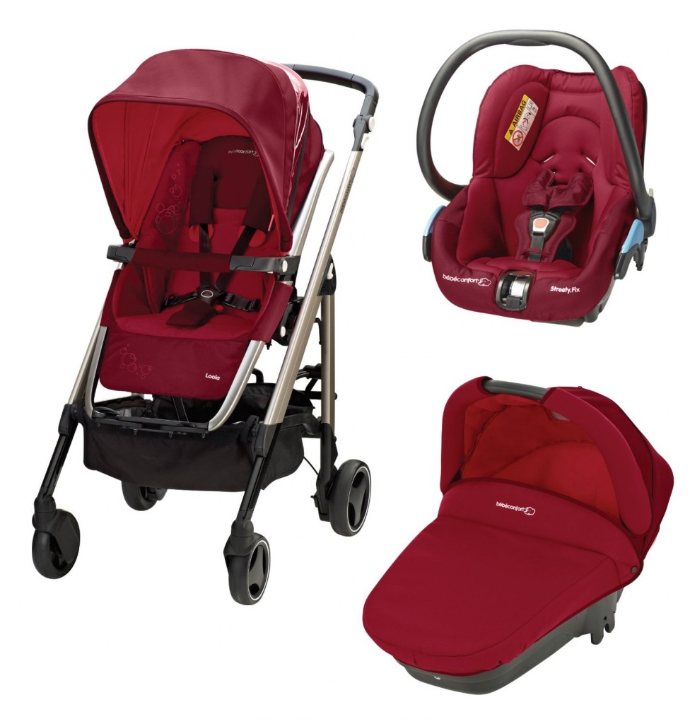 bebe Confort Poussette Combinee Trio Loola Excel Collection 2014 Raspberry Red