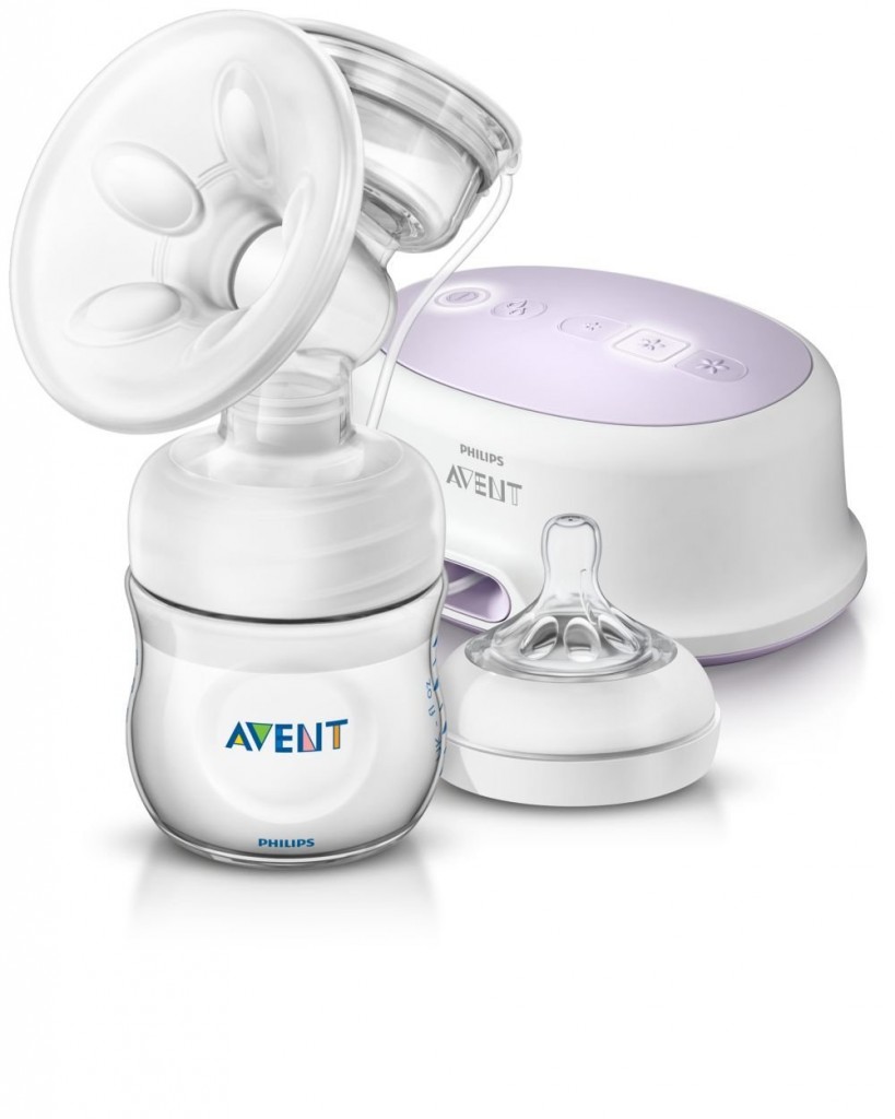 Philips Avent Tire-Lait Electronique Simple avec 1 Biberon 125 ml et 1 Tetine 1 Trou Natural