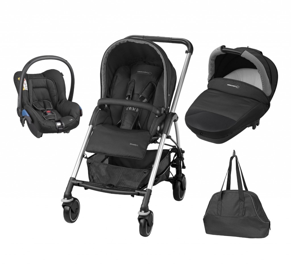 bebe Confort Poussette Combinee Trio Streety Next Collection 2016, Black Raven