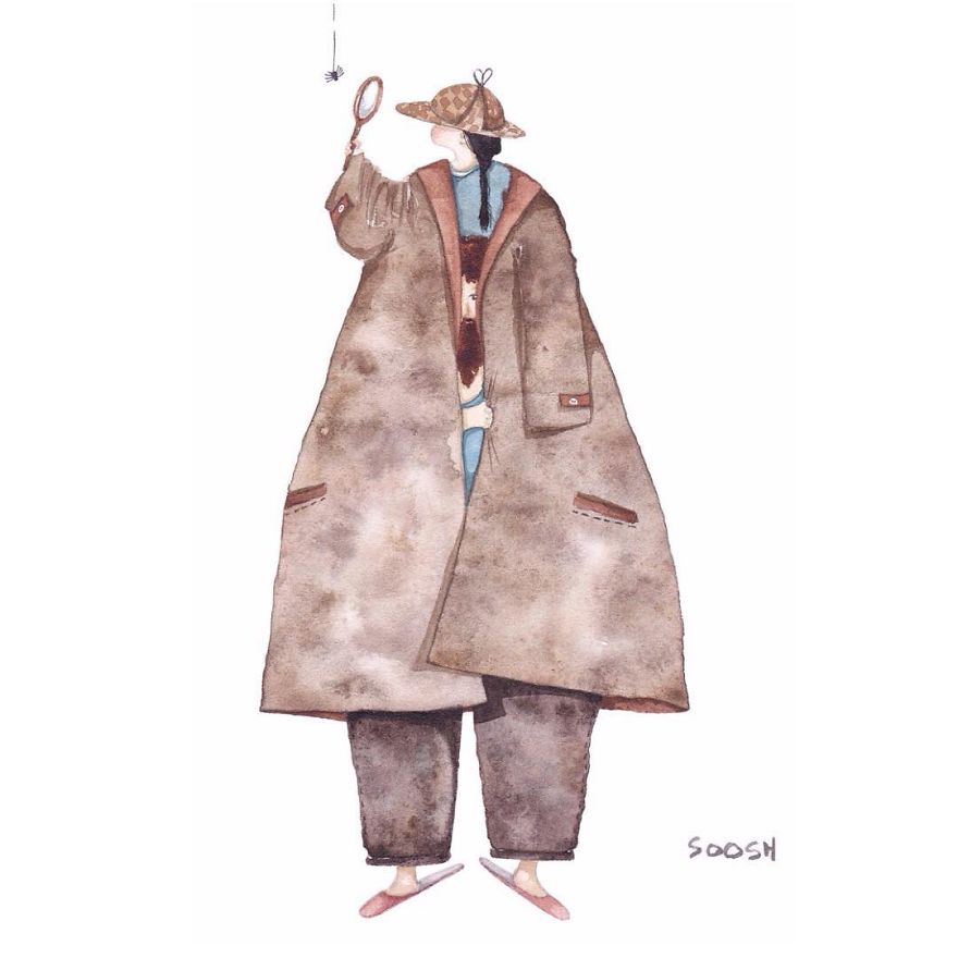 jeu du detective papa et fille dessin soosh