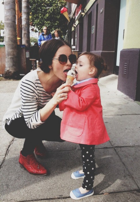 mere fille glace