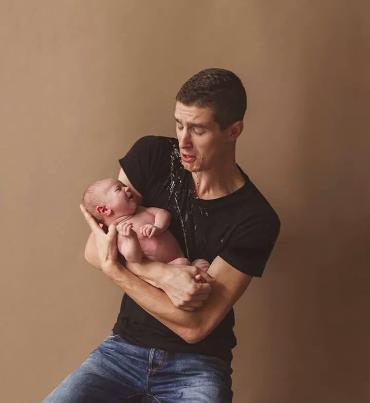 photo pere enfant pipi seance naissance