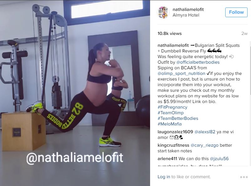 nathalia melo enceinte et musculation