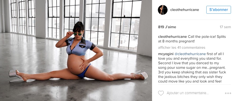 cleo-the-hurricane-femme-enceinte-pole-dance-instagram-photo