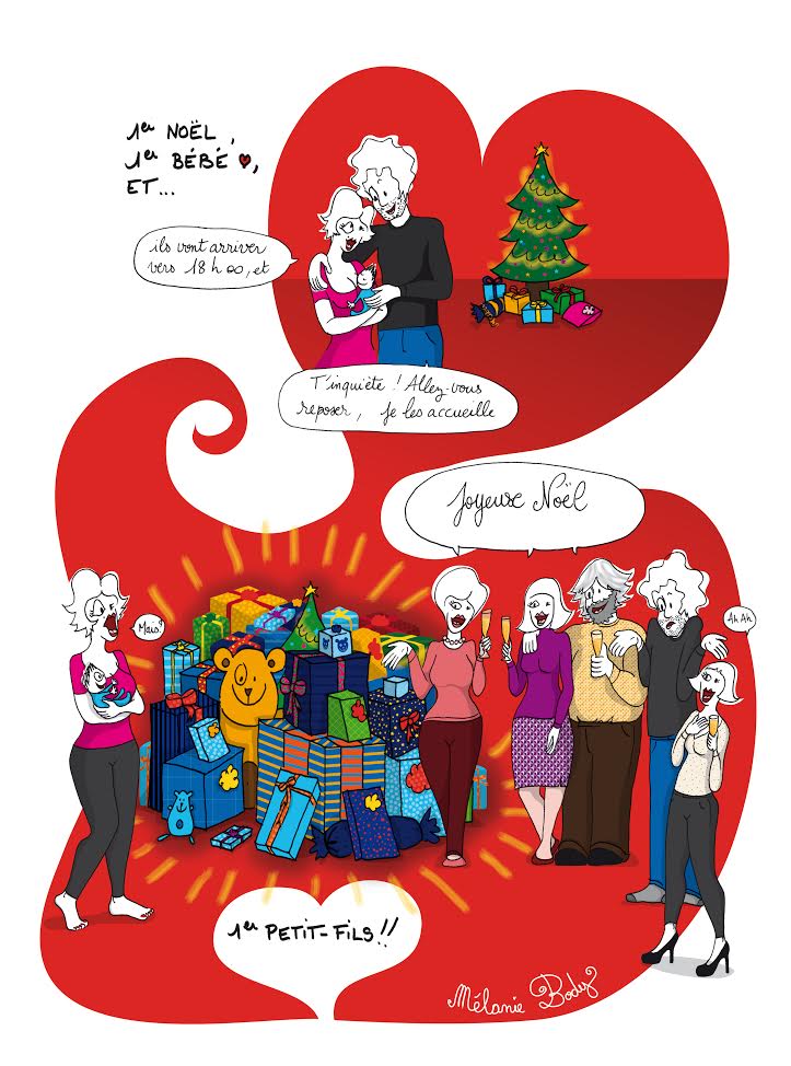 planche humour enceinte noel