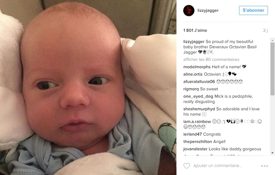 prenom original fils mick jagger instagram