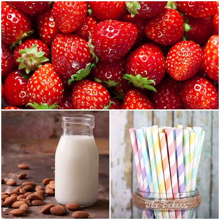 visuels DIY lait a la fraise ingredients