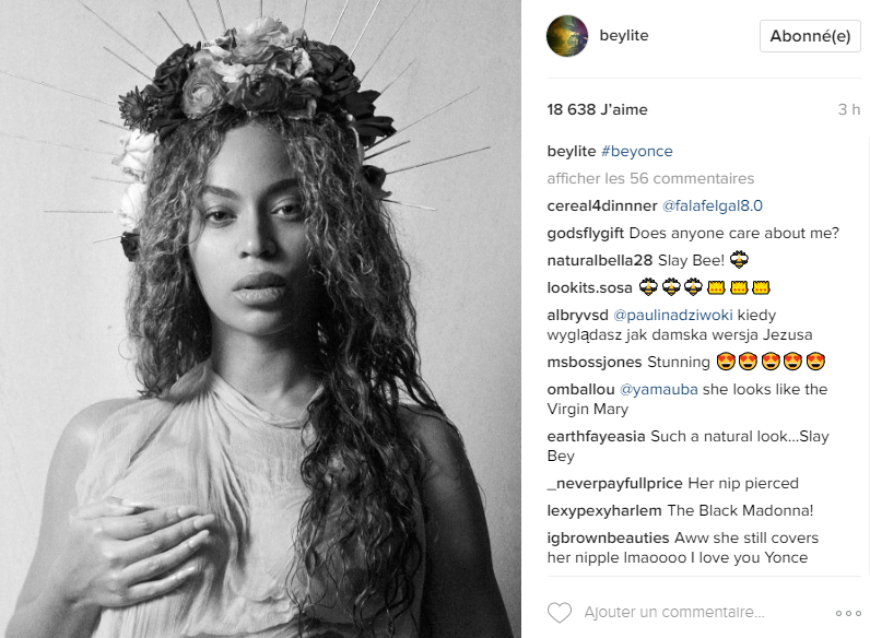 beyonce sur instagram