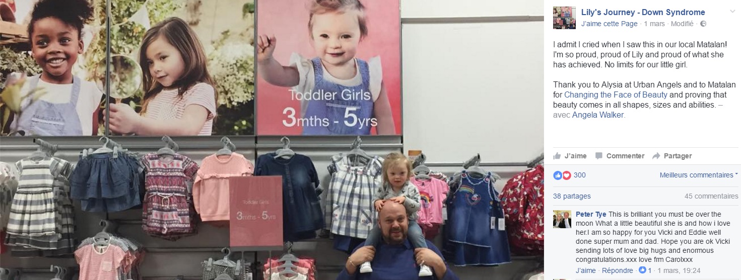 lily-trisomie-21-egerie-marque-britannique-post-facebook